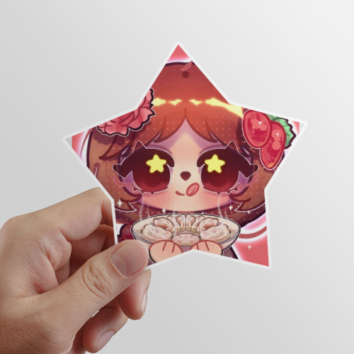 Squirrel China Dumpling Food Star Sticker Paster Vinyl Car Tags Decoration Decal