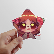 Squirrel Roses Star Sticker Paster Vinyl Car Tags Decoration Decal