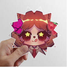 Squirrel Rose Wave Point Sun Vinyl Sticker Luggage Graffiti Flower Decal