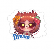 squirrel en chain flower stickers quote dream vinyl decals