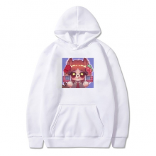 松鼠美国旗玫瑰花 卫衣抓绒连帽衫衣服装运动
