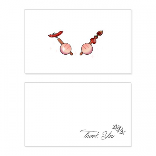 Britain Barbecue Food Thank You Card Birthday Paper Greeting Wedding Appreciation