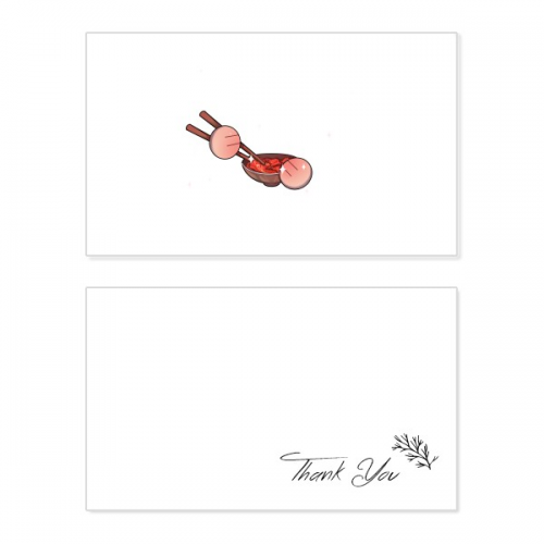Korea Pickled Cabbage Food Thank You Card Birthday Paper Greeting Wedding Appreciation
