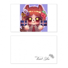 松鼠冰岛国旗三色堇 感谢卡生日婚礼商务留言成套