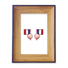 法国旗欧洲 相框桌面展示架艺术摆件