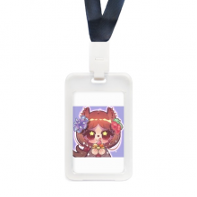 squirrel france macaroon food transparent card shell holder csleeve badge