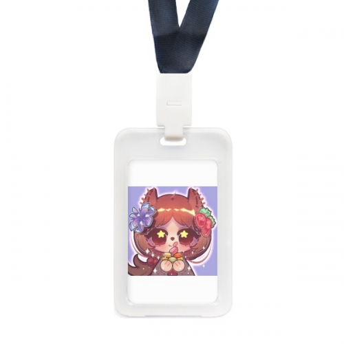 squirrel france macaroon food transparent card shell holder csleeve badge