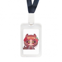 松鼠红色玫瑰花波点 透明ID信用卡夹保护套