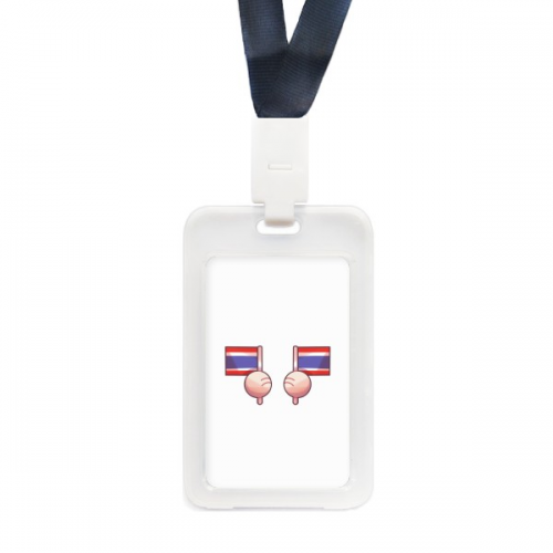 thailand flag asia transparent card shell holder csleeve badge