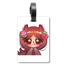 Squirrel Lotus Wave Point Suitcase Bag Tag Luggage Card Hanging Scutcheon Label