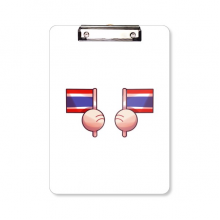 Thailand Flag Asia Clipboard Hard Folder Holder Writing Pad Backing Plate