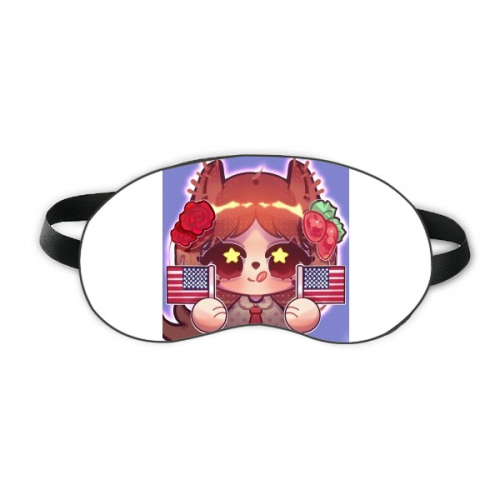 松鼠美国旗玫瑰花 睡眠眼罩夜间遮光午睡亲肤 松鼠美国旗玫瑰花 睡眠眼罩夜间遮光午睡亲肤
