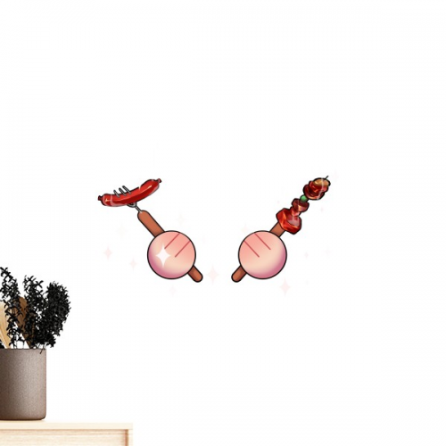 英国烤肉食物 墙贴纸壁纸橱窗装饰贴画不干胶