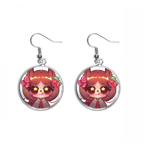 松鼠粉玫瑰波点 耳坠银色耳环吊坠首饰女士 松鼠粉玫瑰波点 耳坠银色耳环吊坠首饰女士