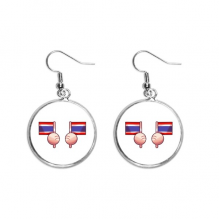 thailand flag asia ear dangle ornament drop ear jewelry woman thailand flag asia ear dangle ornament drop ear jewelry woman