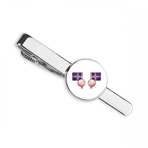 Iceland Flag Island Country Necktie Tie Clip Bar  Business Man