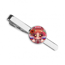 松鼠俄罗斯国旗向日葵 领带夹子别针扣商务礼品