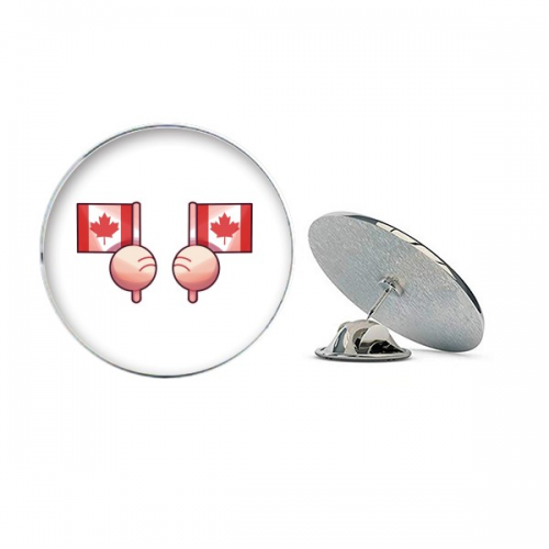 canada flag north ameround metal tack hat pin brooch
