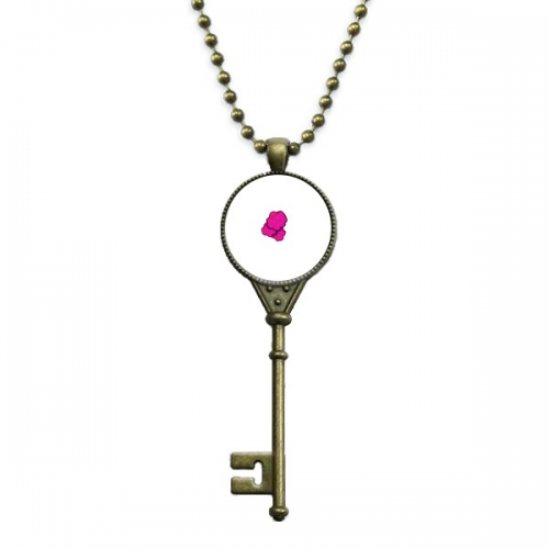britain rose key necklpendant tray embellished chain