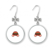 amehamburger us bow ears drop stud pierced hook amehamburger us bow ears drop stud pierced hook