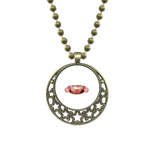 israel pita cake food pendant star necklmoon chain jewelry