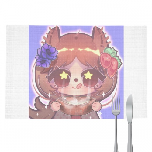 Squirrel Israel Pita Cake Placemat Pad Kitchen Woven Heat Resistant Cushion Rectangle