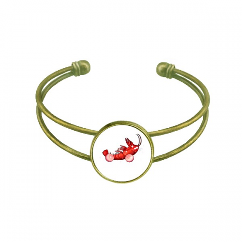 Iceland Lobster Food Bracelet Bangle Retro Open Cuff Jewelry