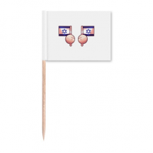 以色列国旗亚洲 牙签标旗木签插牌装饰