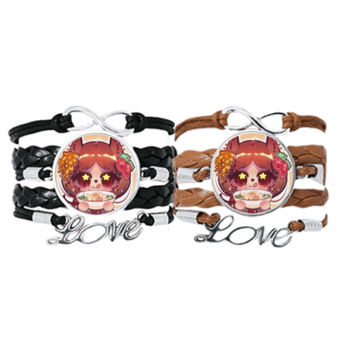 squirrel thailand shrimp soup bracelet hand strap leather  wristband double set