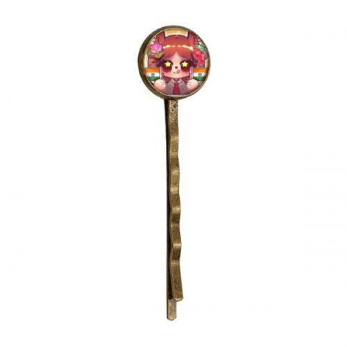 Squirrel Flag Lotus Retro Metal Hair Bobby Pin Headwear