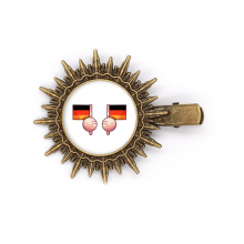 Germany Flag Hairpin Sun Headwear Retro Metal Clips Pin