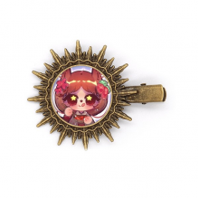 松鼠韩国泡菜食物 发夹太阳头饰复古金属夹胸针