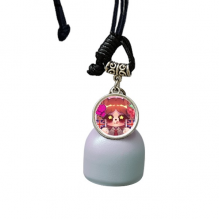 松鼠英国旗玫瑰花 铃铛风铃汽车挂饰件