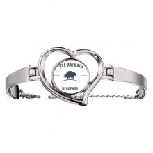 Cartoon Hedgehog Animal Blue Outline Bracelet Heart Jewelry Wire Bangle