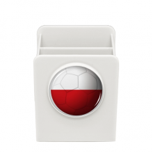 Poland National Flag Soccer Football Desk Pencil Holder Cup Pen Organizer