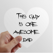 Awesome Dad Father's Festival Quote Heart Vinyl Sticker Bicycle Bottle Decal