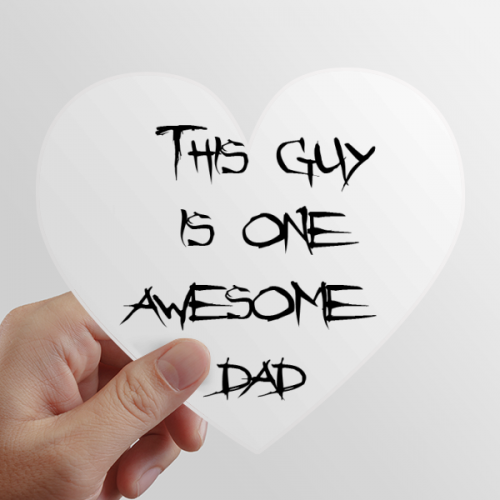 Awesome Dad Father's Festival Quote Heart Vinyl Sticker Bicycle Bottle Decal