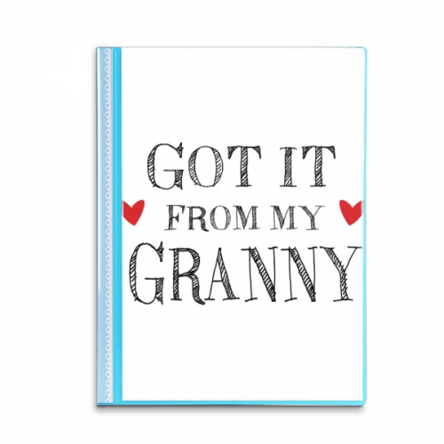 Got It From My Granny Grandma Present Book Sheet Protectors Portfolio Binder Folder