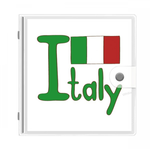 Italy National Flag Green Pattern Photo Album Wallet Wedding Family 4x6