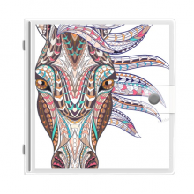 Mosaic Style Colorful Horse Design Photo Album Wallet Wedding Family 4x6