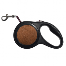 Brown Leather  Design Retractable Dog Leash Pet Walking Leash Brown Leather  Design Retractable Dog Leash Pet Walking Leash