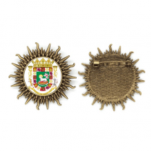 Puerto Rico National Emblem  Metall Sonne Brosche Haken Pin