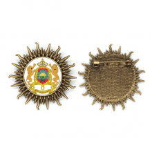 morocco afnational emblem metall sonne brosche haken pin morocco afnational emblem metall sonne brosche haken pin
