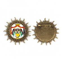 national emblem country  metall sonne brosche haken pin
