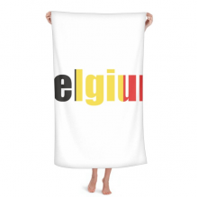 Belgium Country Flag Name Hand Towel Bath Facecloth Soft Cotton Washcloth