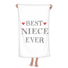Best niece ever Quote Heart Hand Towel Bath Facecloth Soft Cotton Washcloth