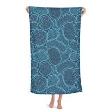 蓝色显微镜细胞结构生物插画 法兰绒空调毯毛毯披肩毯子