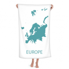 eu continent outline outline map Hand Towel Bath Facecloth Soft Cotton Washcloth