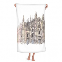 义大利米兰主教座堂大建筑物 法兰绒空调毯毛毯披肩毯子