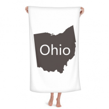 ohio ameusa map outline hand towel bath facecloth soft cotton washcloth